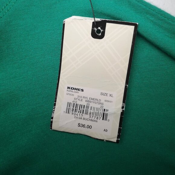 NWT Dana Buchman Ladies Size XL Emerald Elastic Waist Flowy Maxi Skirt - Picture 5 of 9